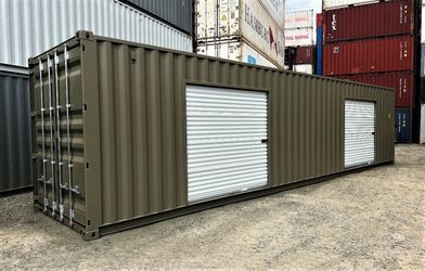 40ft New 1-trip Modified Shipping Containers | Rollup Doors