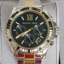 New Michael Kors TwoTone Big Face Unisex Watch