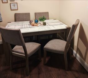 Rustic farmhouse table and chairs