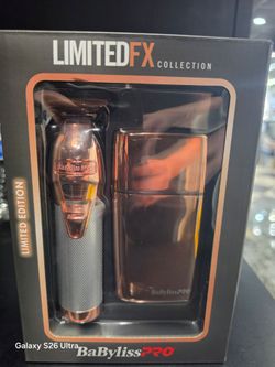 BaByliss Pro LIMITEDFX Collection Limited Edition Trimmer and Double Foil Shaver Rose Gold #FXDUOFS2TRG
