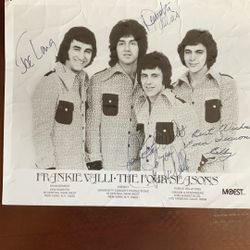 Frankie Valli and The Four Seasons Autographed Pic