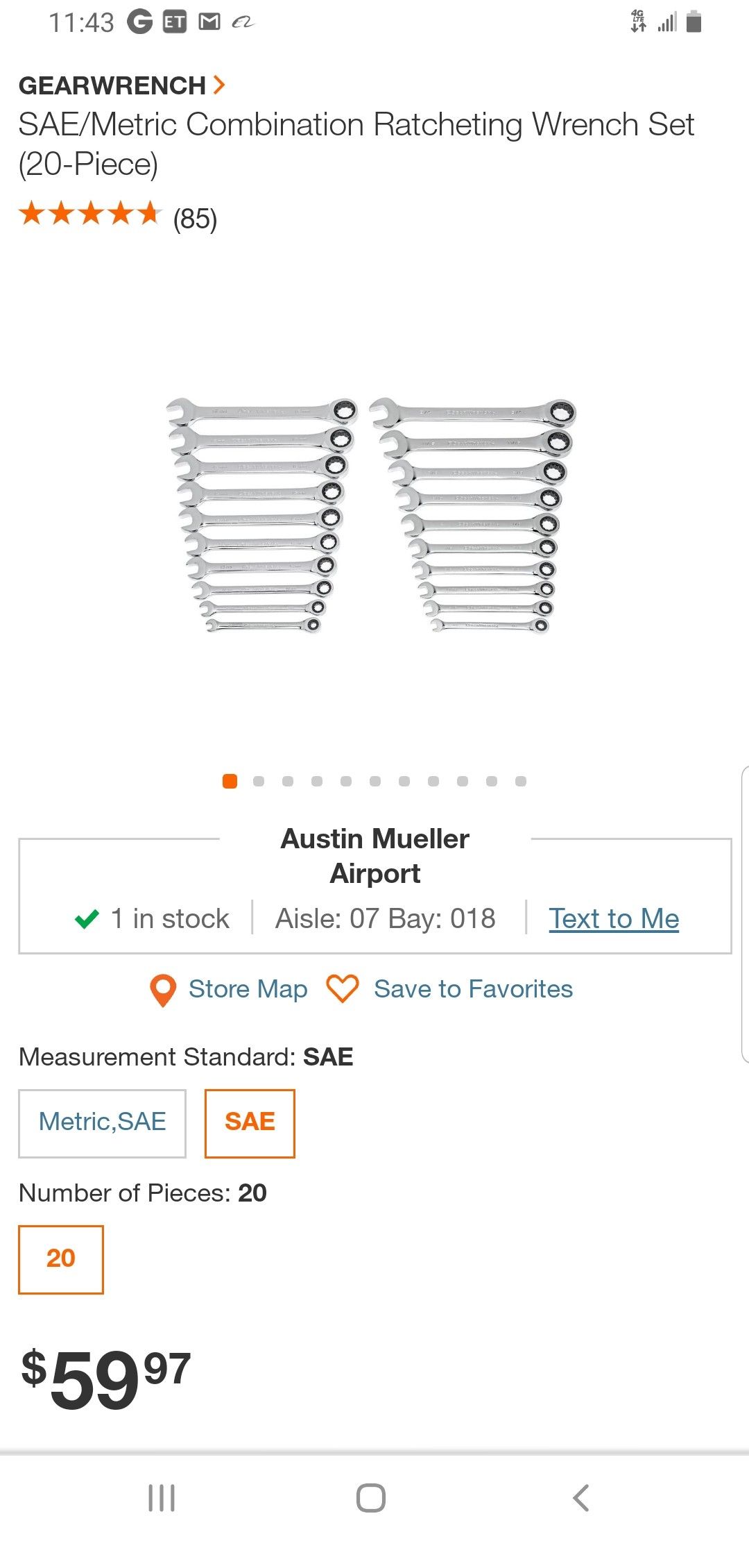 Ratchet wrench set