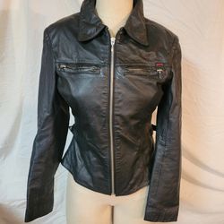 GUESS JEANS LEATHER JACKET. 