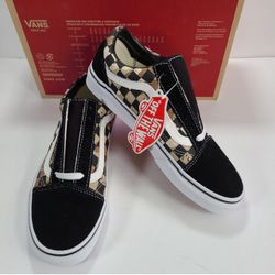 Vans Old Skool Checkerboard Desert Camo Sneakers Women Size 7.5 Men Size 6