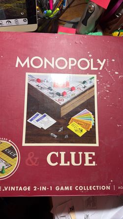 Vintage Monopoly and clue game