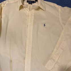 $25- Ralph Lauren Soft Cotton Textured Yellow Shirt 