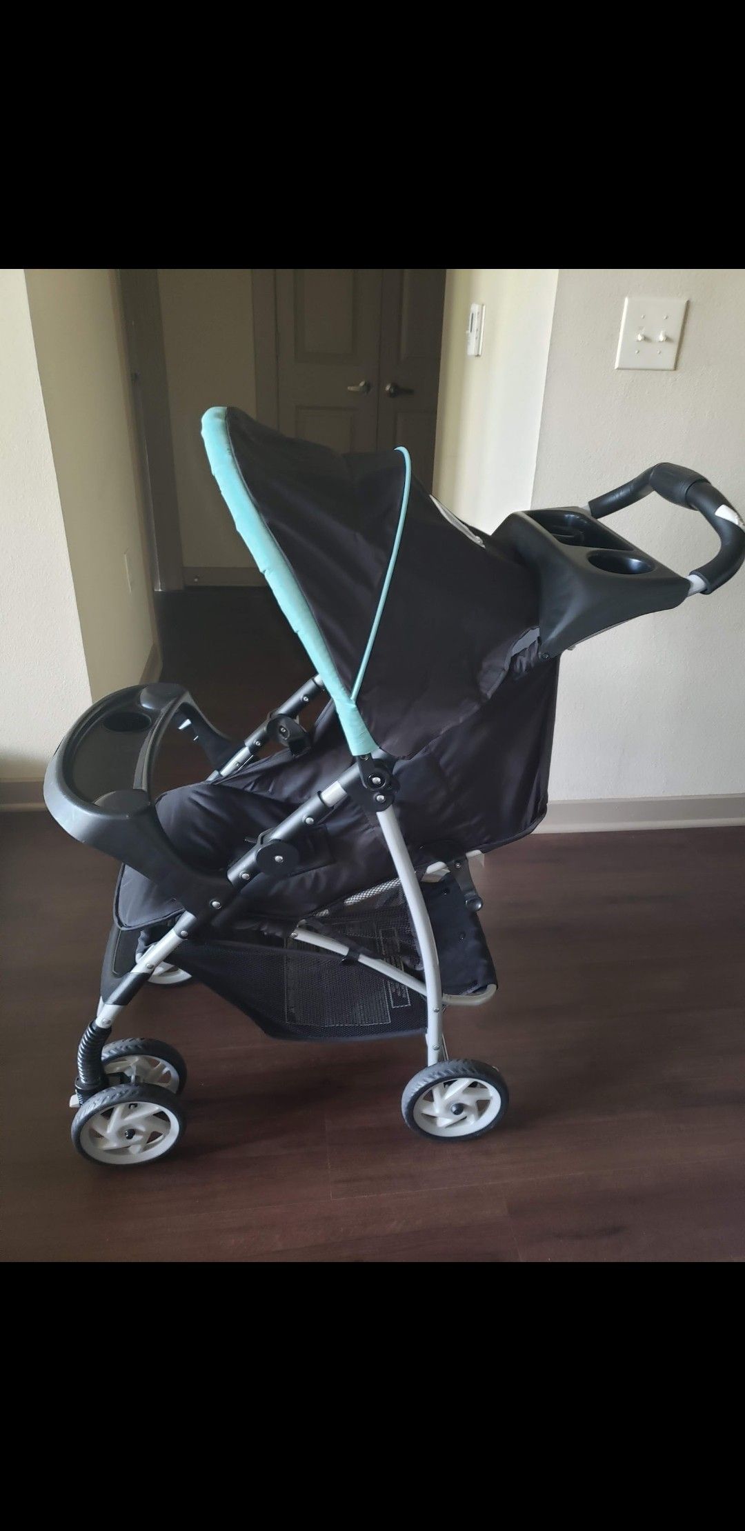 Graco car seat and stroller light rider click connect travel system.