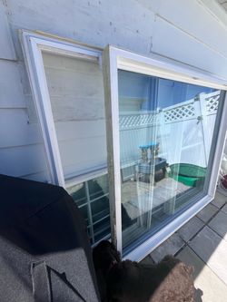 Large White Vinyl Sliding Window