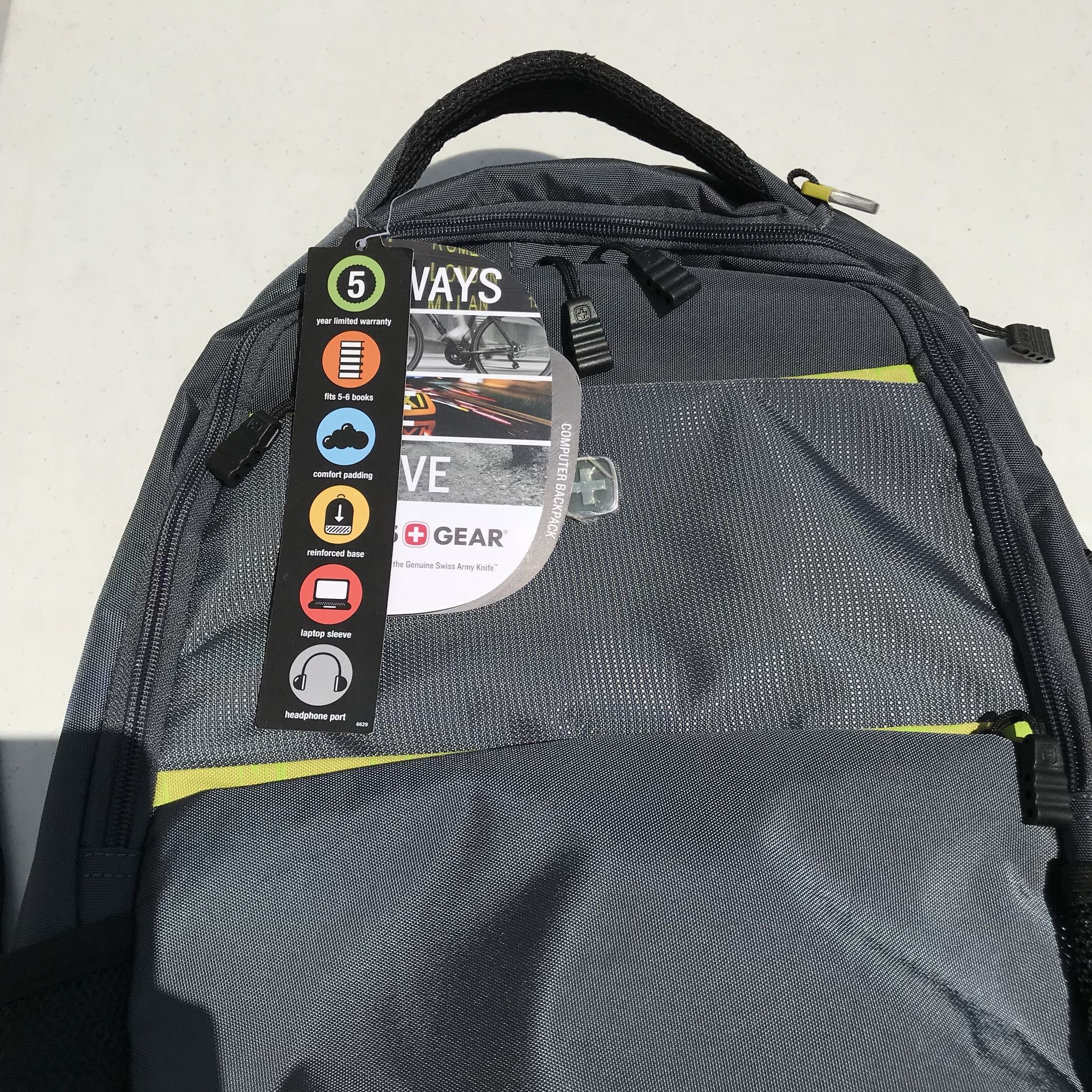 Swiss gear gray 15” laptop backpack (Red and Gray)