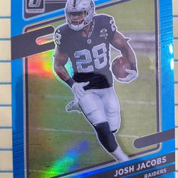 🔥 Josh Jacobs Raiders #42 Light Blue Of /299
