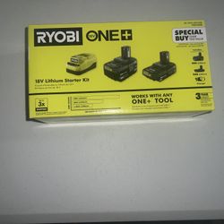 2 Ryobi Batteries And 1 Charger