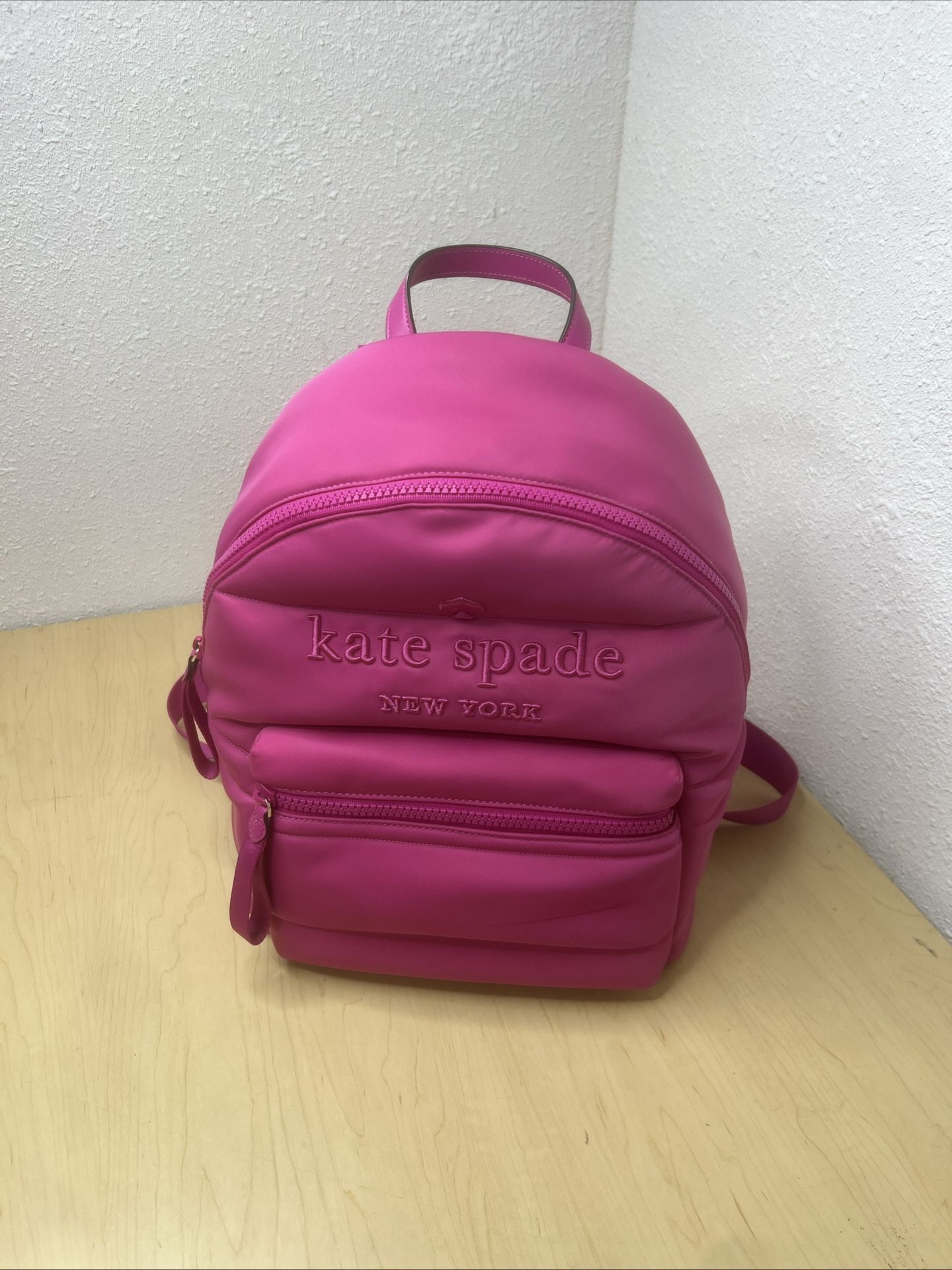NEW Kate Spade New York Women's Ella Large Ksnyl Puffy Backpack, Pink