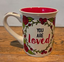 Our Name Is Mud - Coffee Mug - 16 Oz - Rose Petal Design - "Nana - You Are Loved"