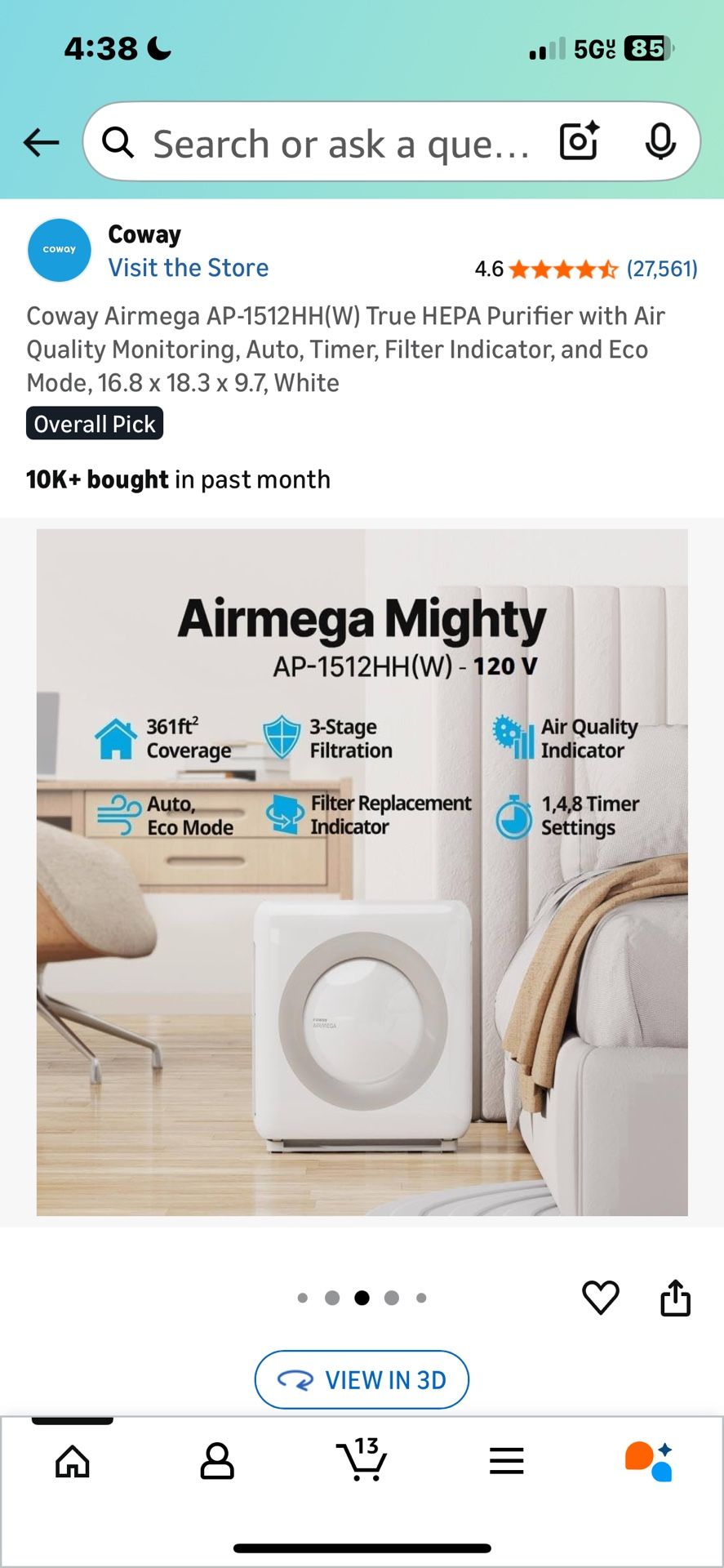 Coway Airmega AP-1512HH Air Purifier — Brand New, Sealed Box