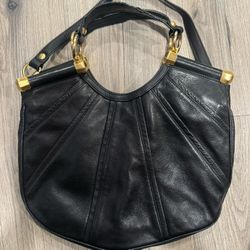 B. Makowsky Black and Gold Purse