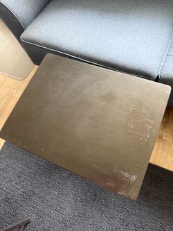 Dark Brown Small Side Table and  foldable TV tray