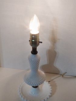 Vintage Hobnail Lamp 