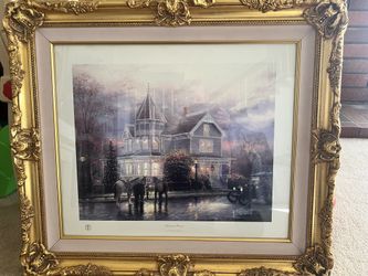 Beautiful Framed Certified Thomas Kinkade Christmas Memories