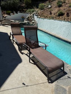 Outdoor Patio Chaise Lounge Chairs Set of 2