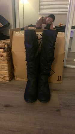 Black Knee-High Boots