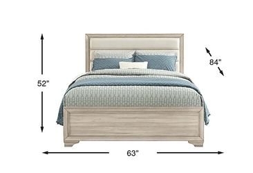 Natural Queen Size Bed+ Free Mattress And Box