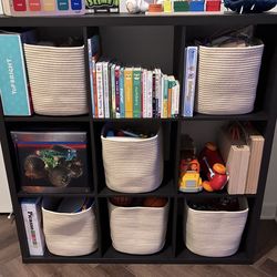 9-Cube Storage Organizer – Black Bookcase / Toy Storage Shelf