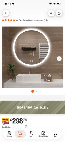 Round LED Backlit Bathroom Mirror