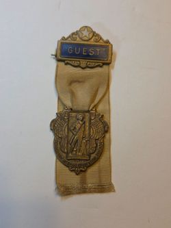 Vintage 1944 Democratic National Convention Guest Badge Chicago F D Roosevelt