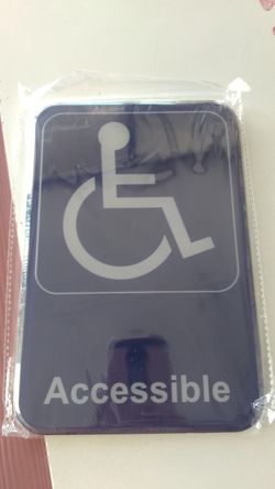 Sign with symbols, Accessible