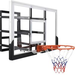 Belinova Wall Mount Basketball Backboard 54 Inch, Adjustable-Height Basketball Backboard retail $380