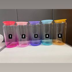 Ombré Glass Can Cups