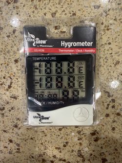 Ultra Grow Hygrometer Thermometer Clock Humidity Monitor
