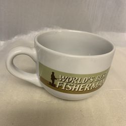World's Greatest Fisherman" ceramic coffee mug