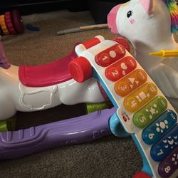 Vtech Unicorn, Bounce Unicorn With Pump, Light Up Fisher Price Toy 