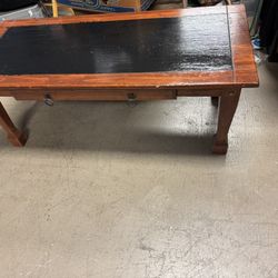 Table Chalk Black Top Wood 44 L x 19 1/2 w x 17 h wood table and legs with chalk paint top perfect for anything you desire from kids to activity 