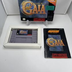 Illusion of Gaia Super Nintendo Manual Cart SNES - NO MAP - VG Condition