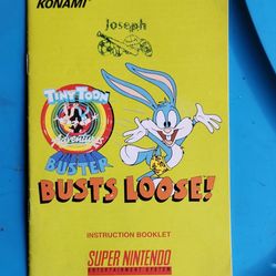 Super Nintendo Bugs Bunny game manual 1990s
