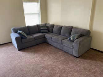 Large Grey Sectional Sofa Couch!! New