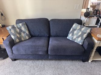 Navy Blue Two Seat Couch - Loveseat