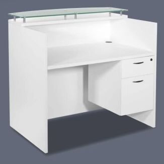 Reception Desk With Glass Top Office Furniture 