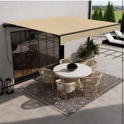 20x10 feet Caribbean Style Electric Black Frame Awning 