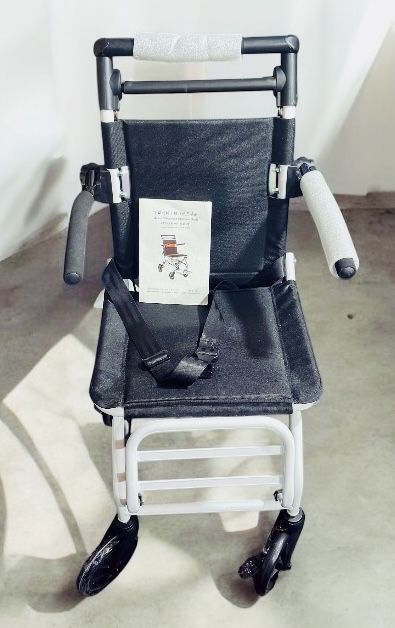 Lightweight Folding Wheelchair 220lbs Capacity, Portable & Travel-Friendly with Storage Bag