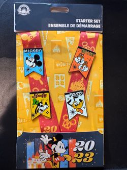 Disney Pins 2023 Starter Set with Lanyard