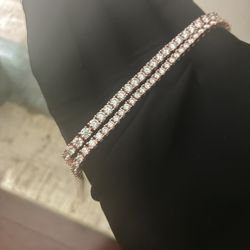 Rose Gold Plated Moissanite Tennis Bracelets 💎