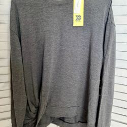 Gray Twist Front Top, Medium 