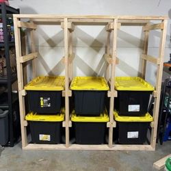 Custom Wood Racks for Perfectly Organized Totes!