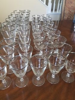 Large lot of glasses