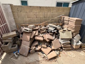 Mixed Concrete Blocks and Pavers Lot