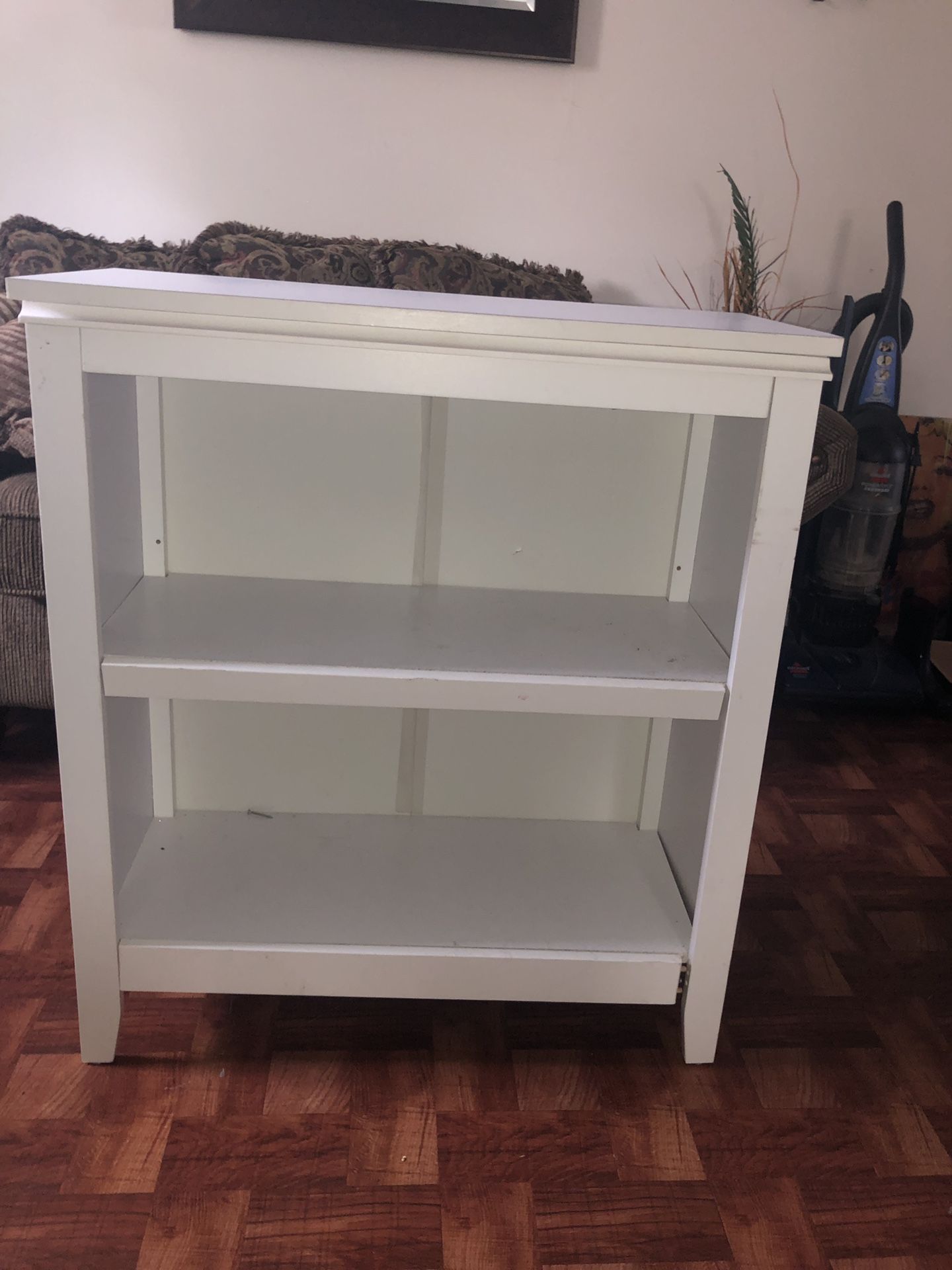 White Two Shelf bookcase