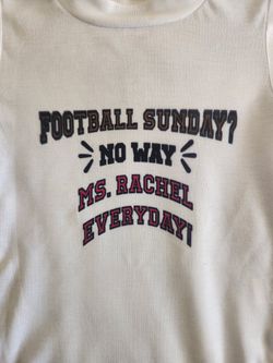 Ms Rachel Football Sunday Baby Onesie 